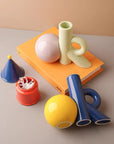 OK Ceramic Bud Vase - Handmade Dopamine Decorative Flower Vase-1