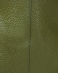 Olive Green Drawcord Leather Hobo Shoulder Bag Brix Bailey Ethical Sustainable Leather Bag Brand