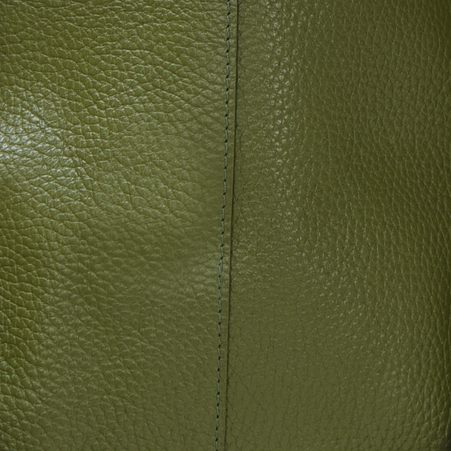 Olive Green Leather Flap Pocket Backpack Brix and Bailey Ethical Leather Backpack Brand