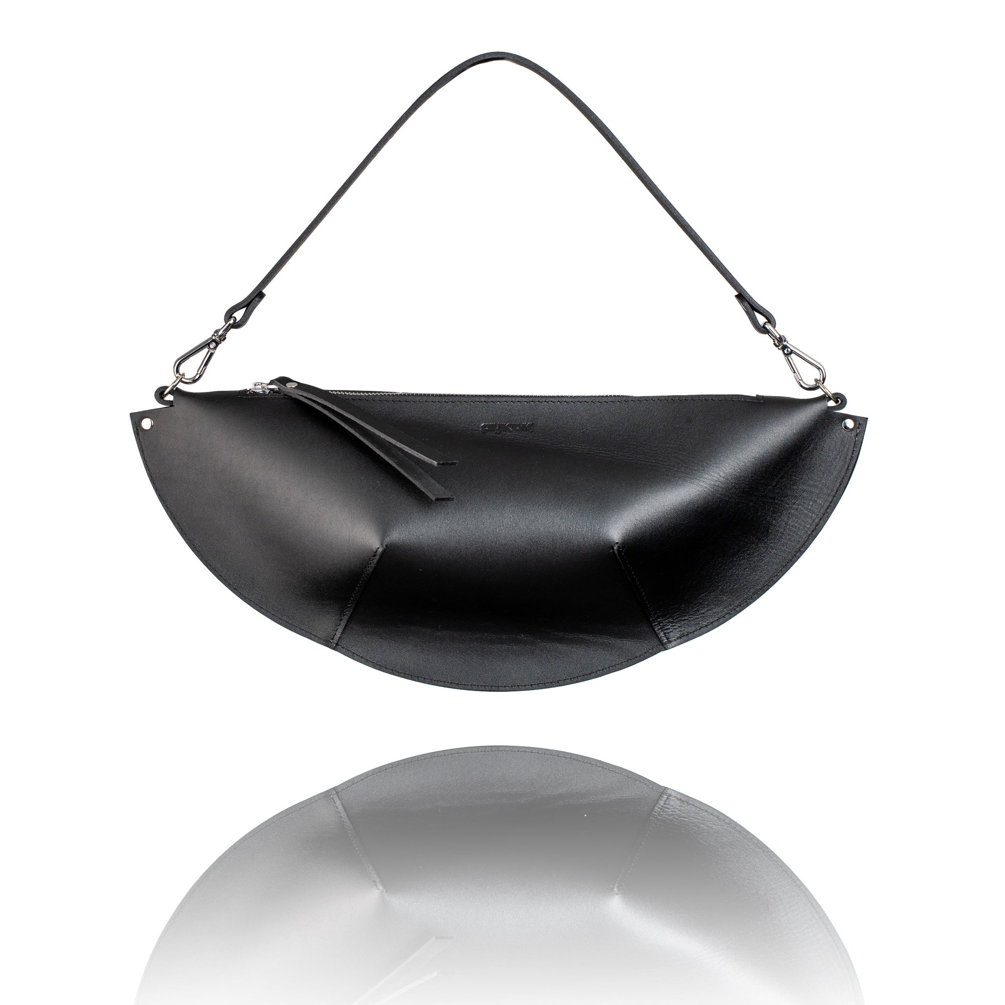 Olivia Black Leather Handbag