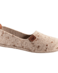 Natural felt and rubber sole slippers Toku - Beige