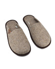 Natural felt slippers Pelsi - Brown