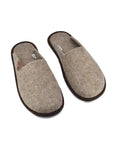 Natural Felt Slippers Brown