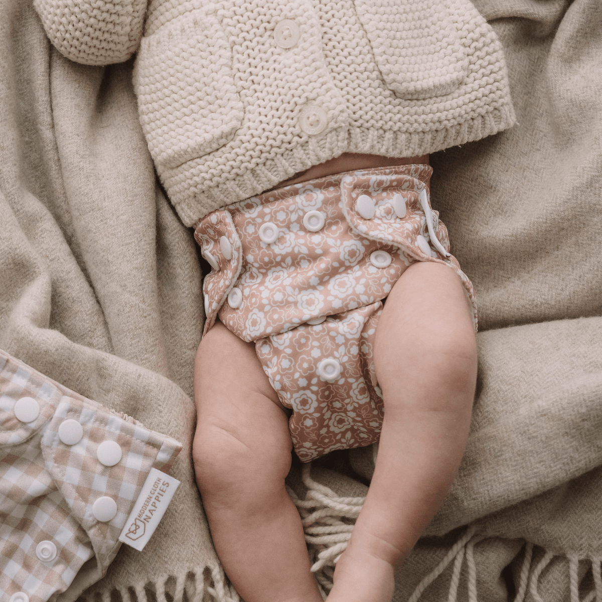 One Size All-In-One Reusable Cloth Nappy - Bloom