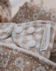 One Size All-In-One Reusable Cloth Nappy - Gingham Taupe