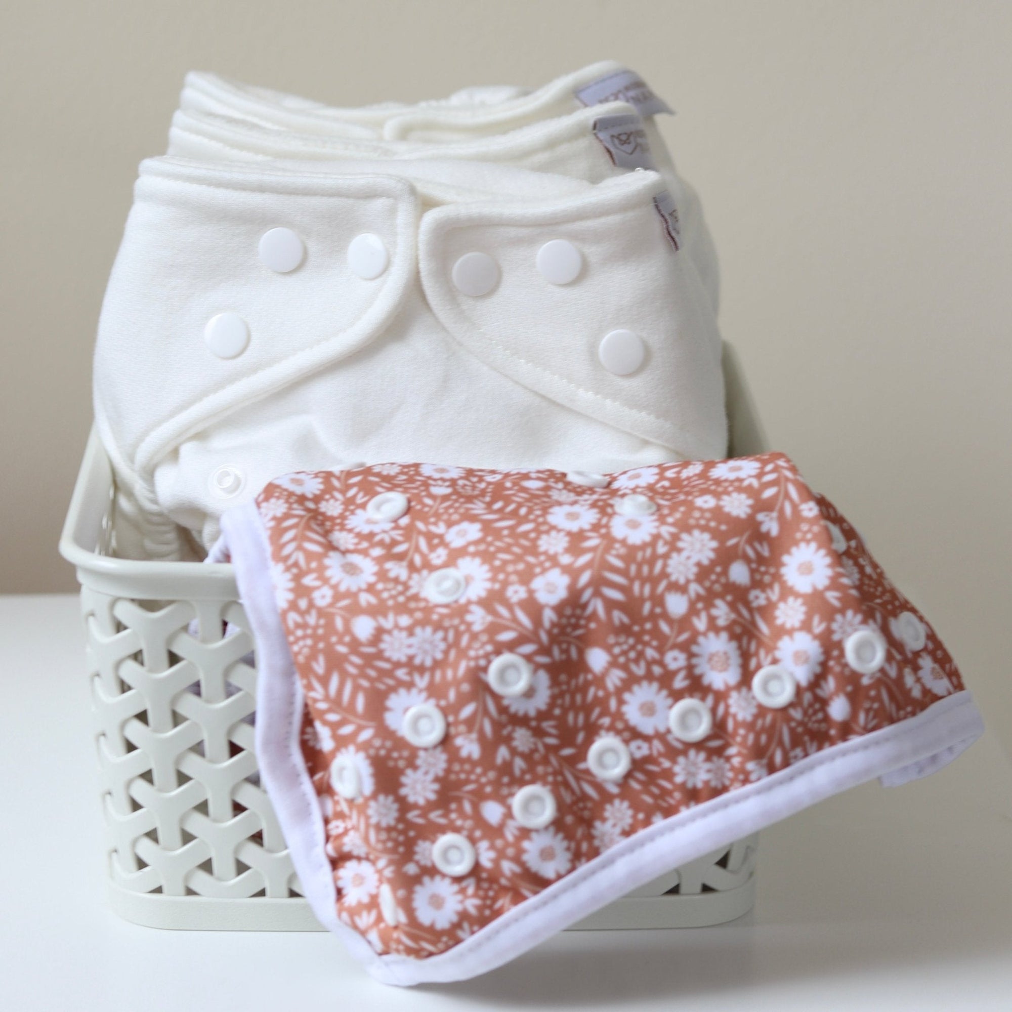 One Size Bamboo Cotton Bedtime Pearl Reusable Cloth Nappy