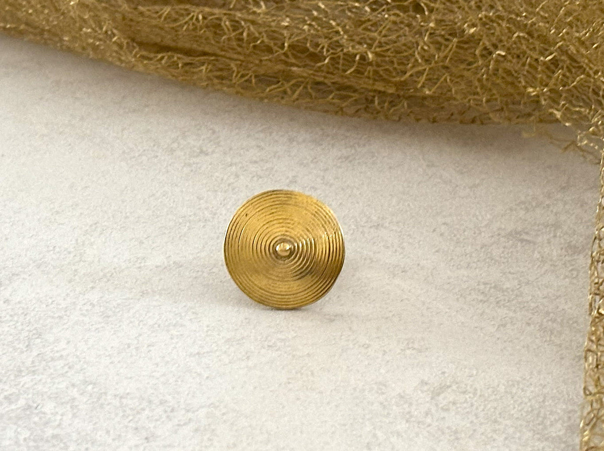 Brass Spiral Statement Ring — Temple Vortex