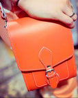 Handmade Leather Festival Phone Bag - Orange