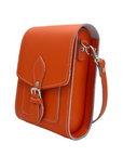 Handmade Leather Festival Phone Bag - Orange