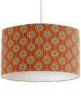 Orange Drum Lampshade, Retro Circles Design Shade for Table, Floor or Ceiling Pendant Light