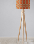 Orange Drum Lampshade, Retro Circles Design Shade for Table, Floor or Ceiling Pendant Light