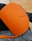 Handmade Leather Saddle Bag - Orange