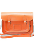 Handmade Leather Satchel - Orange