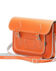 Handmade Leather Satchel - Orange