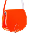 Handmade Leather Saddle Bag - Orange