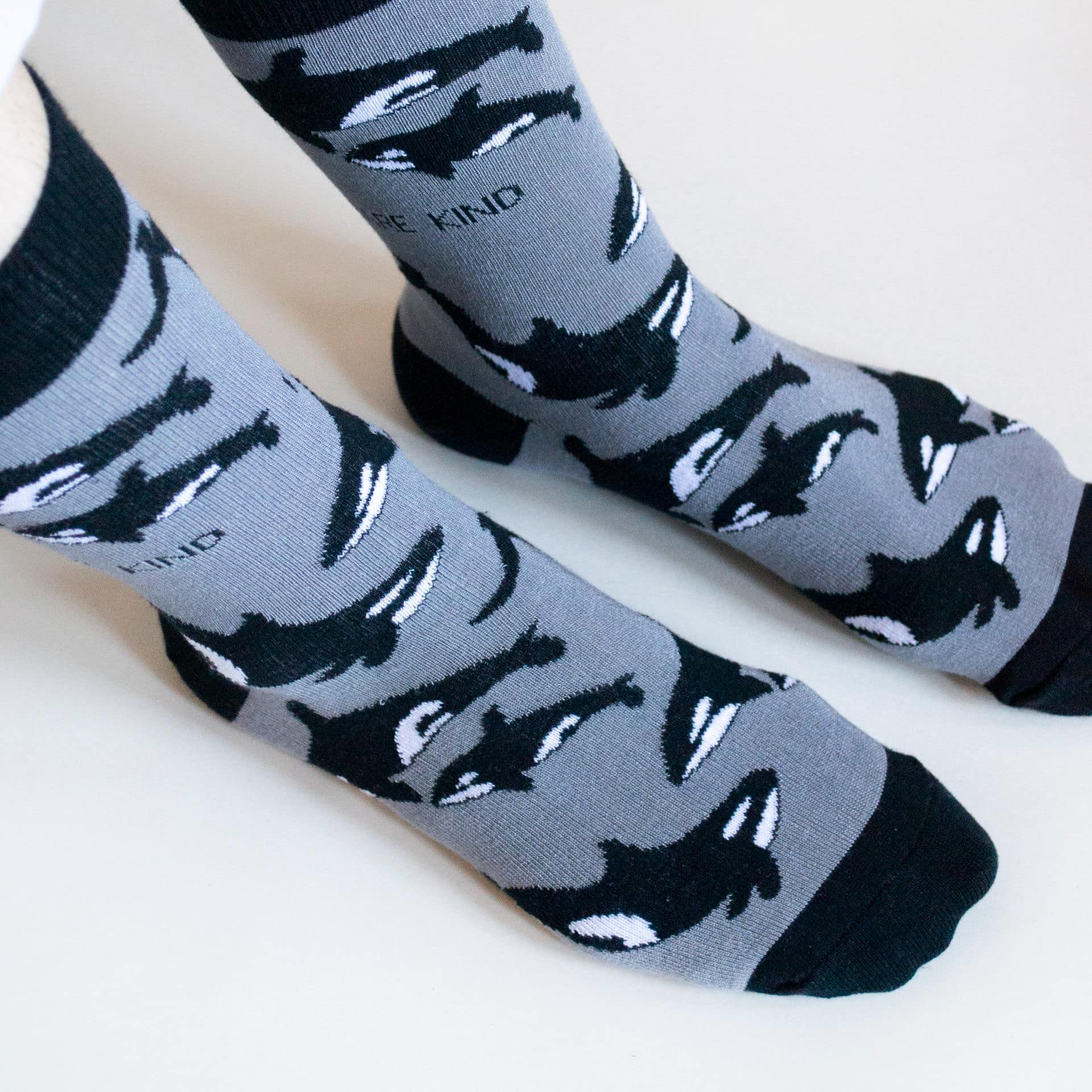 Save the Orcas Bamboo Socks in Grey