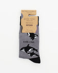 Save the Orcas Bamboo Socks in Grey