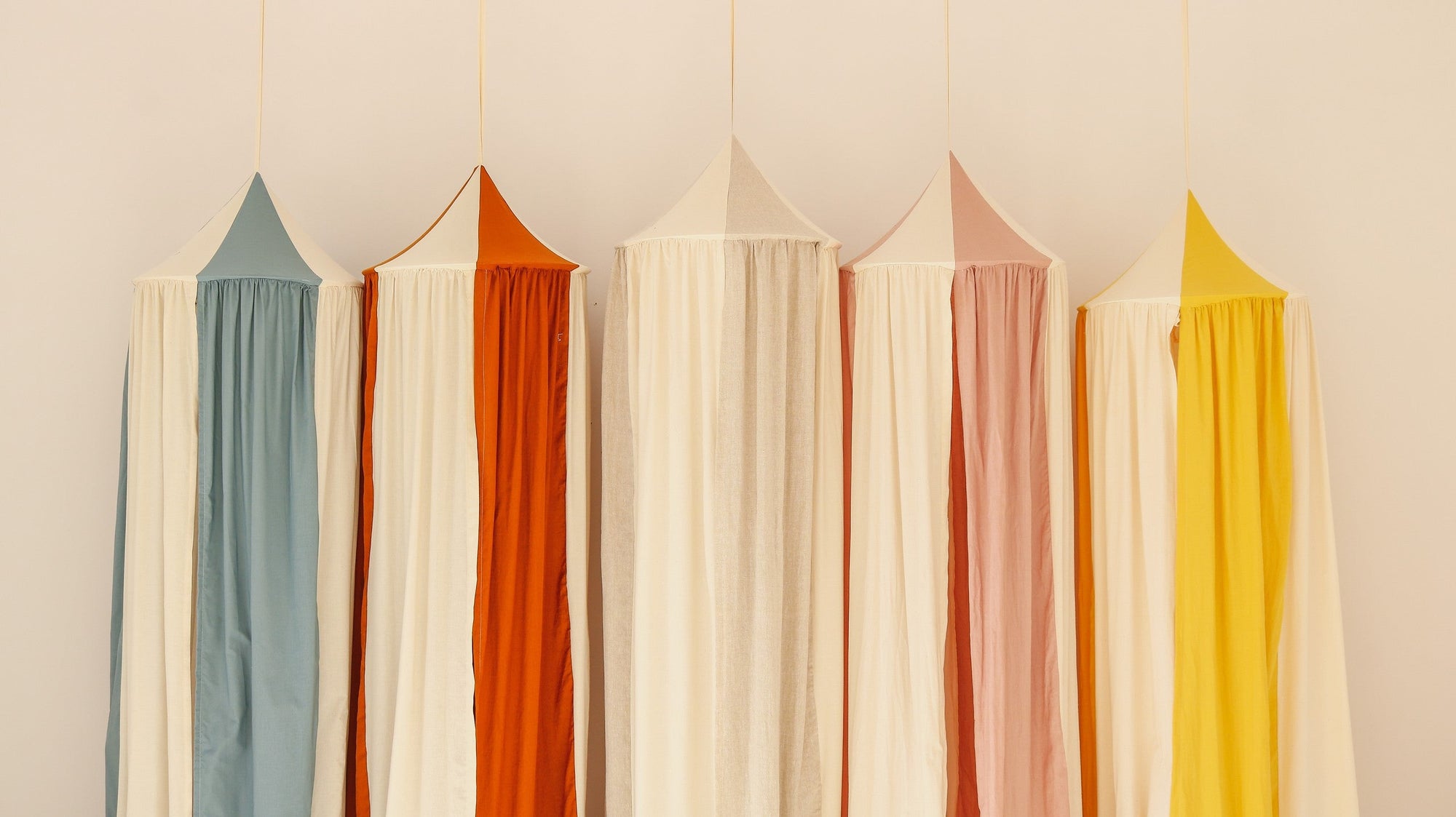 Powder Pink Organic Cotton and Linen Canopy