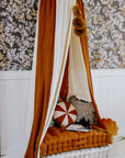 Cozy Organic Cotton and Linen Canopy in Caramel Circus