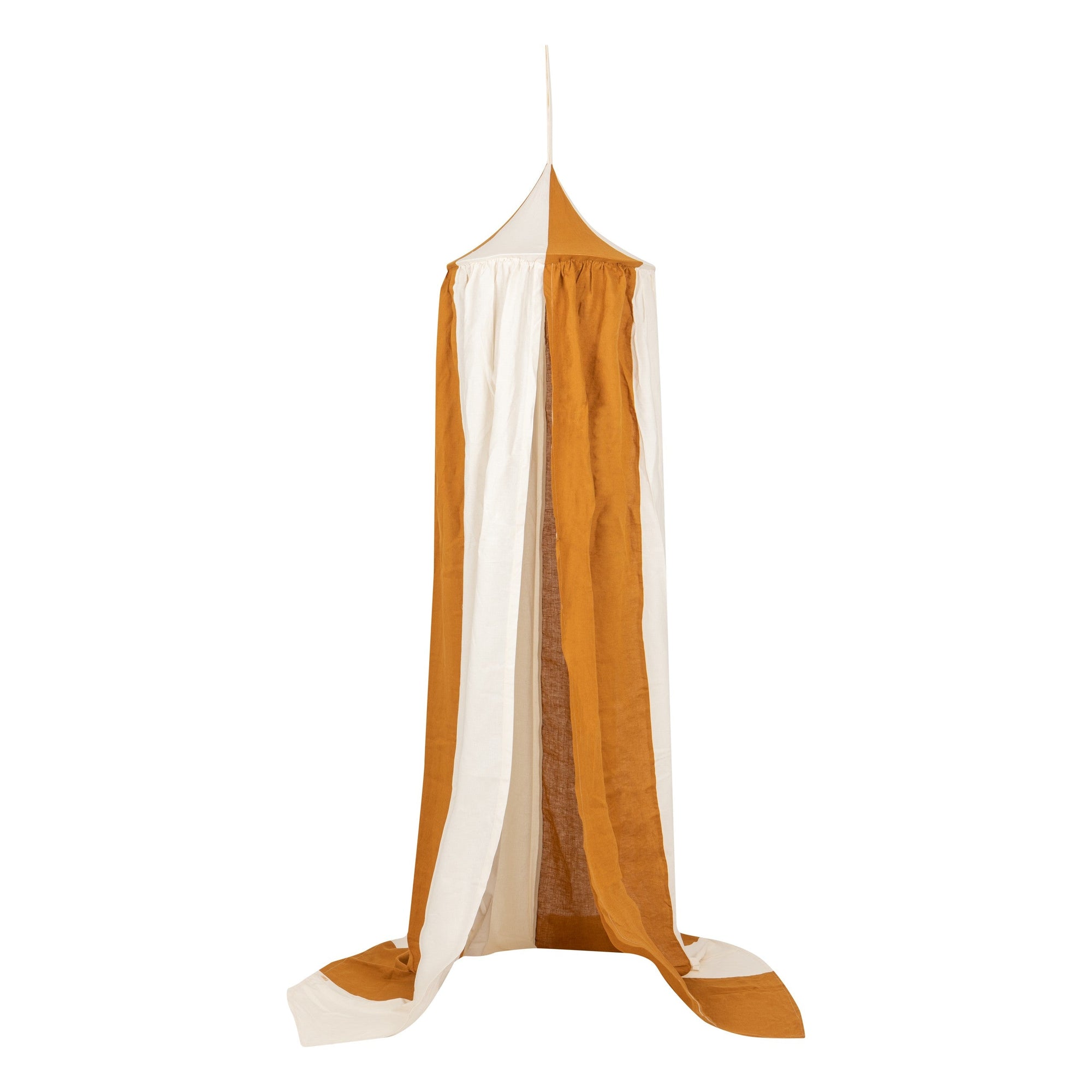 Cozy Organic Cotton and Linen Canopy in Caramel Circus