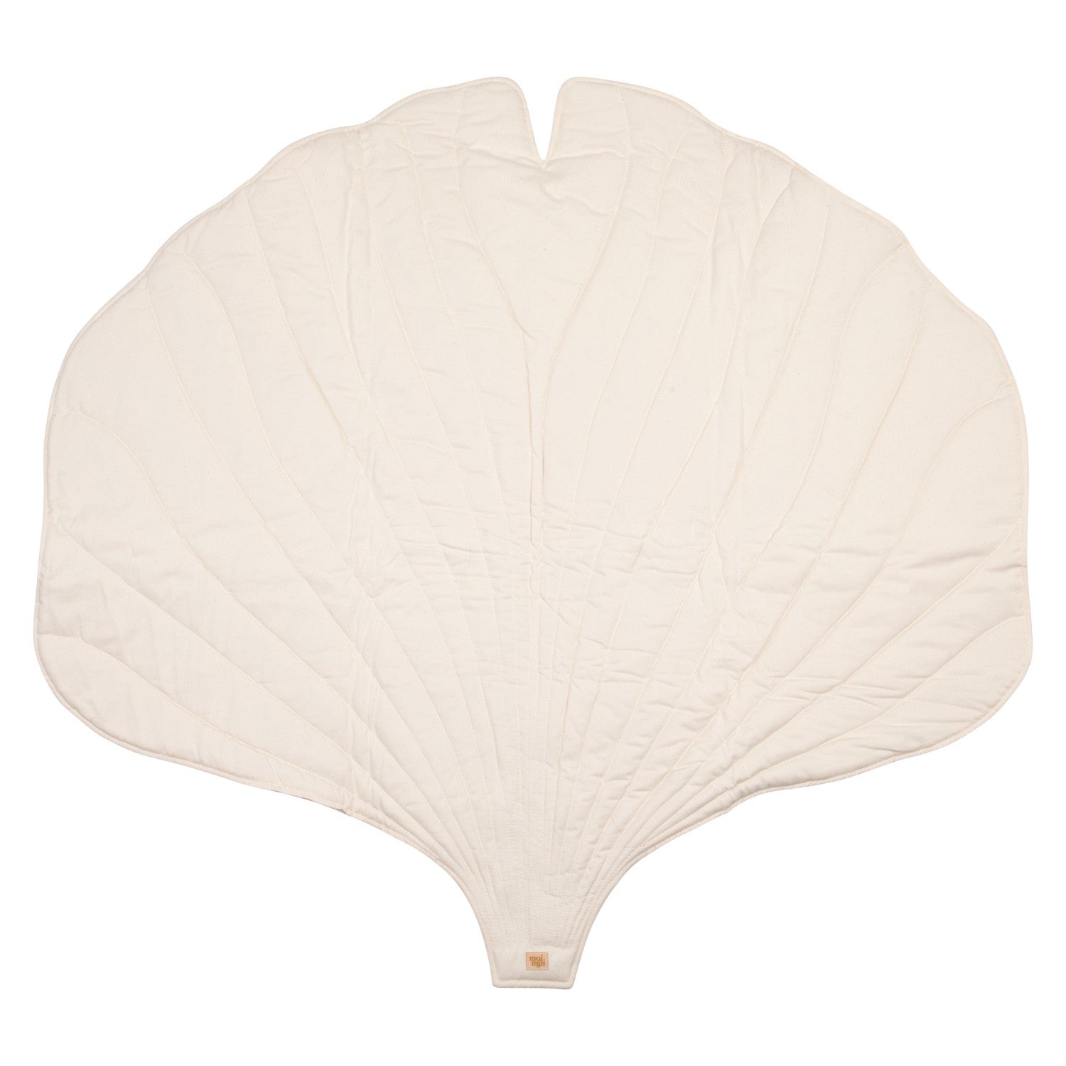 Organic Cotton and Linen Ginkgo Leaf Playmat Caramel