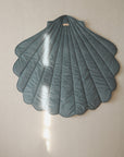 Organic Cotton Velvet Ginkgo Leaf Playmat in Blue