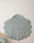 Organic Cotton Velvet Mint Shell Playmat