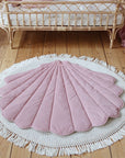 Organic Cotton Velvet Playmat in Powder Pink