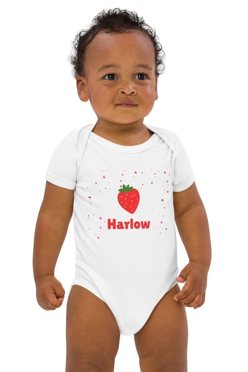 Custom Strawberry Baby Bodysuit