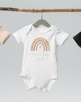 Neutral Rainbow Baby Due Bodysuit
