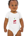 Cherry Personalised Bodysuit in White