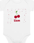 Cherry Personalised Bodysuit in White