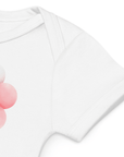 Personalised Name Bear Pink Hot Air Baloon Bodysuit