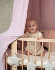 Cozy Organic Cotton Canopy Baby Pink