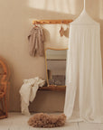 Cream Organic Cotton Bed Canopy for Sleep and Play