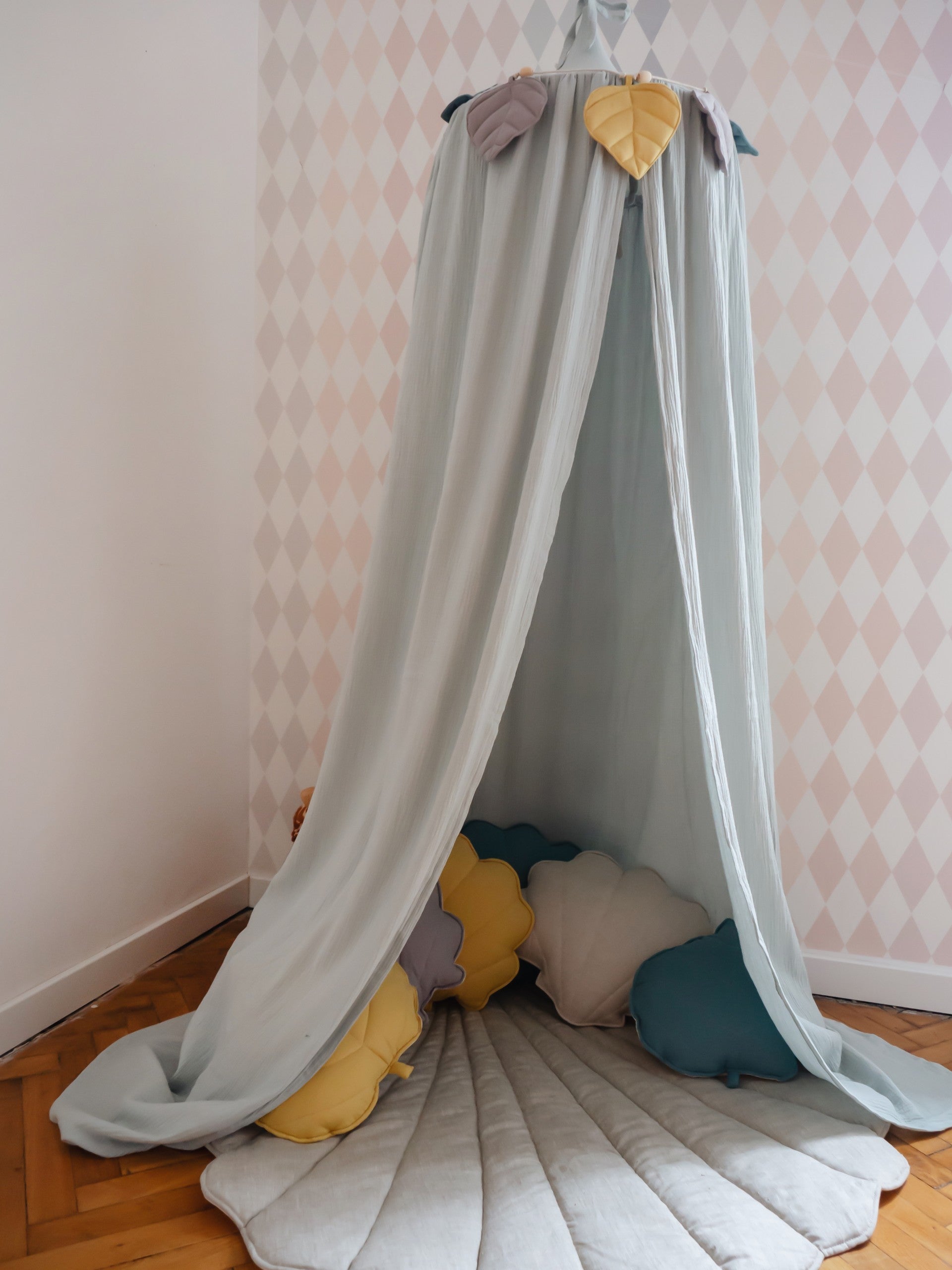 Mint Organic Cotton Hanging Canopy