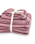 Organic Waffle Cotton Towel in Old Pink