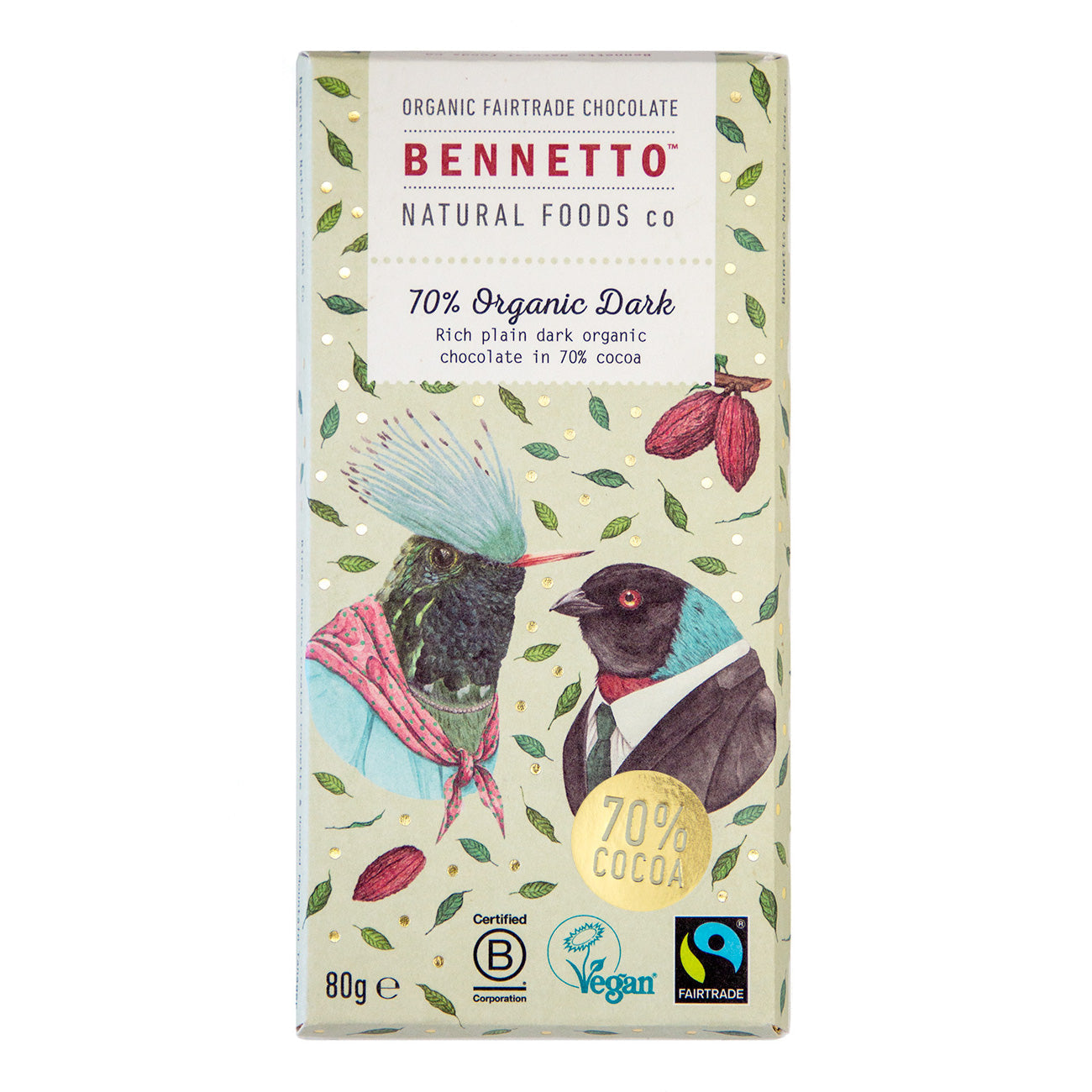 70 Percent Organic Dark Chocolate Bar