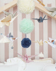 Pastel Origami Mobile for Baby Room Decor