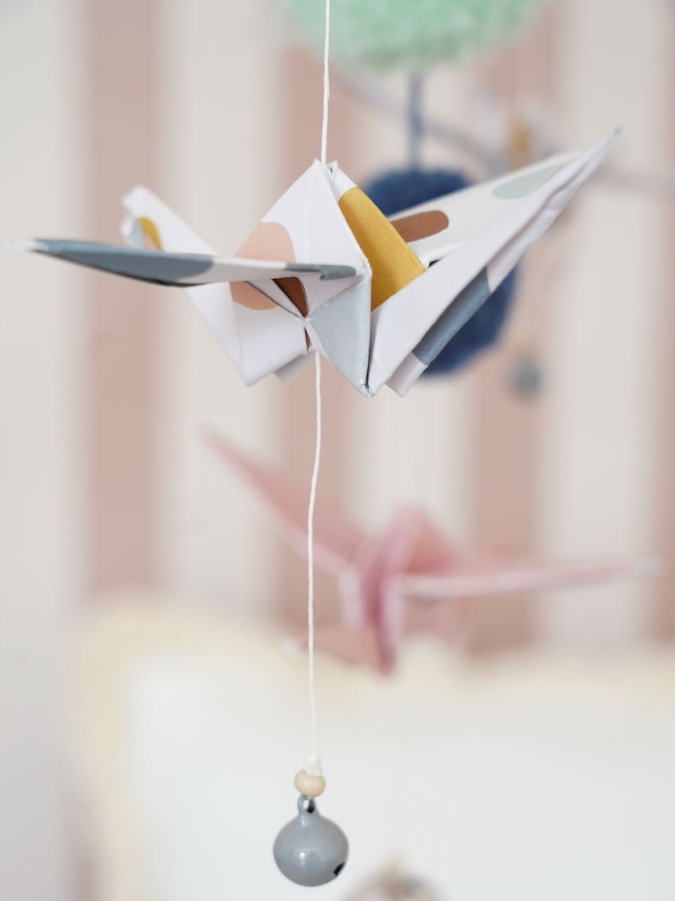 Pastel Origami Mobile for Baby Room Decor