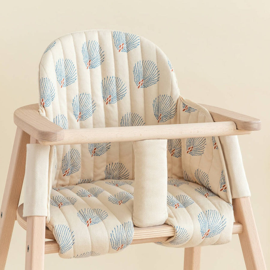 Growing Green Evolving 3 in 1 High Chair Cushion Cover, premium organic quilted cotton, stylish prints, sturdy zips, Nobodinoz by Ella James at brixbailey.com