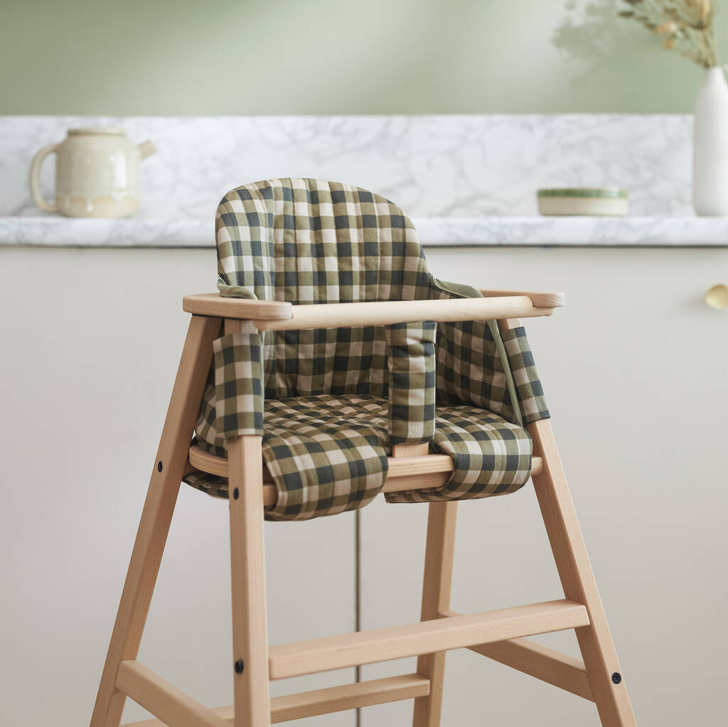 Premium Growing Green 3-in-1 High Chair by Nobodinoz, organic cotton cover, adjustable beechwood design, stylish baby to toddler seat by Ella James at brixbailey.com