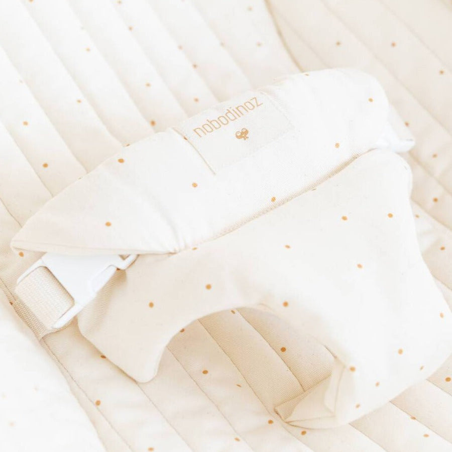 Premium Nobodinoz Growing Green Baby Bouncer Cover, organic cotton polka dot, handcrafted luxury for newborns up to 9kg by Ella James at brixbailey.com