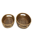 Oval Rattan Basket- Brown