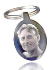 Engraved Photo Keychain – Stainless Steel Double-Sided Metal Keyring Gift