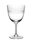 Crystal Wine Glasses with Ovals Design