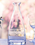 A Crystal Table Carafe with Ovals Design