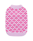 Rhombic Jacquard Short Sleeveless Jumper