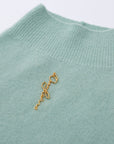 Sleeveless Jumper with Golden Metal Logo