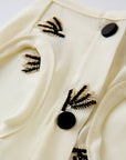 Pleated Dress with Embroider (Cream)